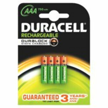 Duracell Aaa Rechargeable Batteries 750mah Pack 4 Durhr03b4 750sc Fusion Office