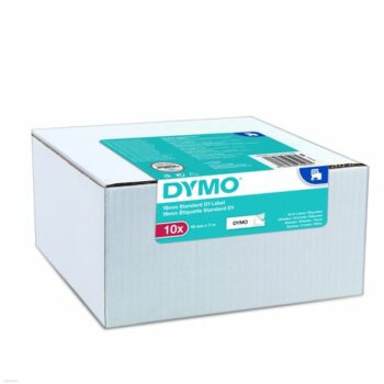 Dymo D1 Label Tapes 19mmx7m Black On White Pack 10 2093098 Fusion Office