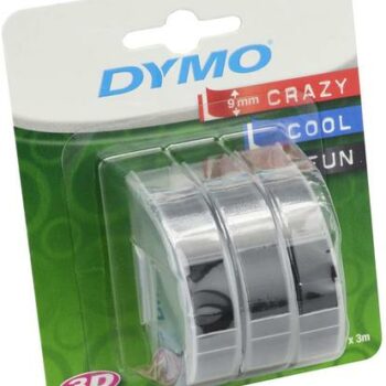 Dymo Embossing Tapes 9mmx3m Black Pack 3 S0847730 Fusion Office