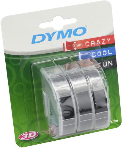 Dymo Embossing Tapes 9mmx3m Black Pack 3 S0847730 Fusion Office