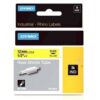 Dymo Rhino Industrial 18056 Heat Shrink Tube 12mmx15m Black On Yellow 18056 Fusion Office