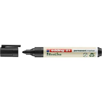 Edding 21 Ecoline Permanent Markers Bullet Tip Black Pack 10 4 21001 Fusion Office