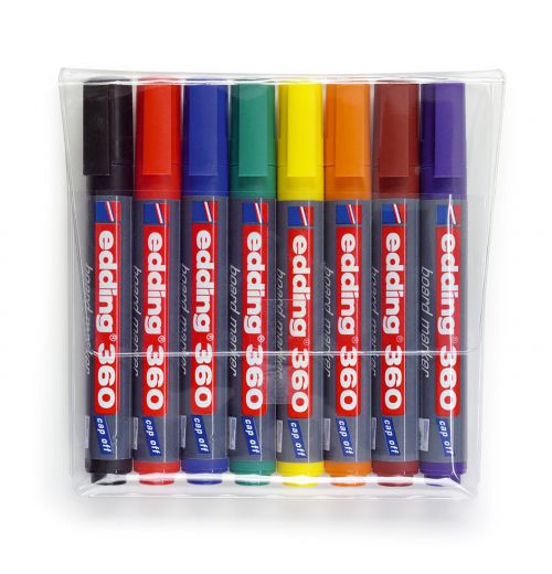 Edding 360 Whiteboard Markers Bullet Tip Assorted Pack 8 4 360 8 Fusion Office