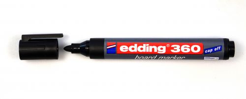 Edding 360 Whiteboard Markers Bullet Tip Black Pack 10 4 360001 Fusion Office