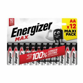 Energizer Max Aa Alkaline Batteries Pack 12 E300836200 Fusion Office