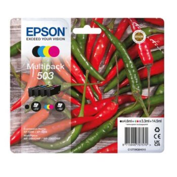 Epson Chillies 503 4 Colour Multipack Inkjet Cartridges C13t09q64010 Fusion Office