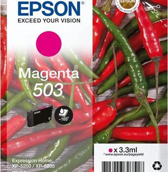 Epson Chillies 503 Magenta Inkjet Cartridge C13t09q34010 Fusion Office