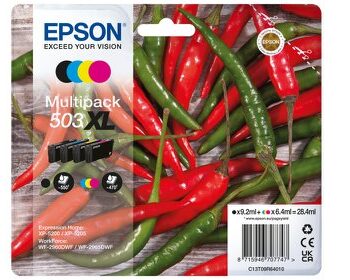 Epson Chillies 503xl 4 Colour Multipack Inkjet Cartridges C13t09r94010 Fusion Office