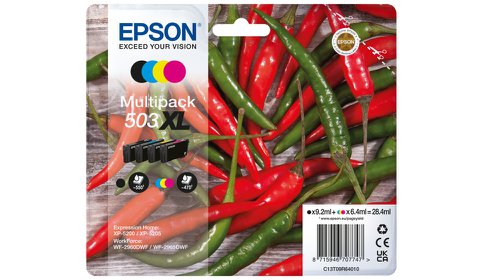 Epson Chillies 503xl 4 Colour Multipack Inkjet Cartridges C13t09r94010 Fusion Office