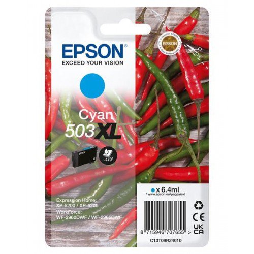 Epson Chillies 503xl Cyan Inkjet Cartridge C13t09r24010 Fusion Office