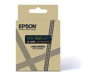 Epson Lk 4hkk Gold On Navy Tape Satin Ribbon Label Cartridge 12mm X5m C53s654002 Fusion Office