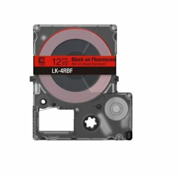 Epson Lk 4rbf Black On Fluorescent Red Tape Cartridge 12mm C53s672099 Fusion Office