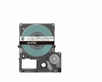 Epson Lk 4twj White On Matte Clear Tape Cartridge 12mm C53s672068 Fusion Office