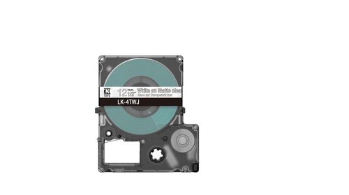 Epson Lk 4twj White On Matte Clear Tape Cartridge 12mm C53s672068 Fusion Office