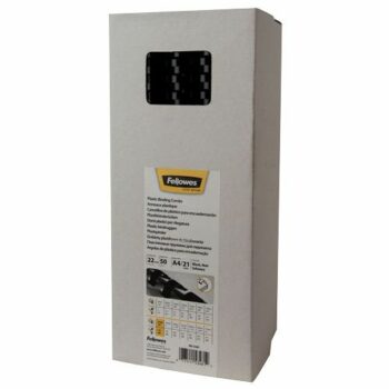Fellowes 22mm Binding Combs Black Pack 50 5348103 Fusion Office