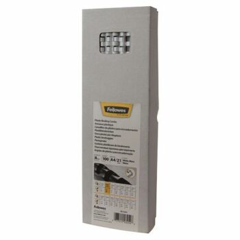 Fellowes 8mm Binding Combs White Pack 100 5345406 Fusion Office
