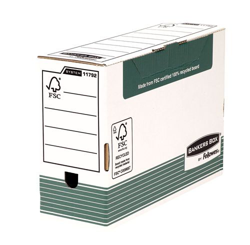 Fellowes Bankers Box System Folio Transfer File Board Green Pack 10 1179201 Fusion Office