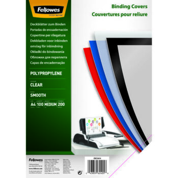 Fellowes Earth A4 Binding Covers Polypropylene 200mic Pack 100 5361401 Fusion Office