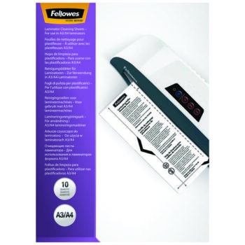 Fellowes Laminator Cleaning Sheets Pack 10 5320604 Fusion Office