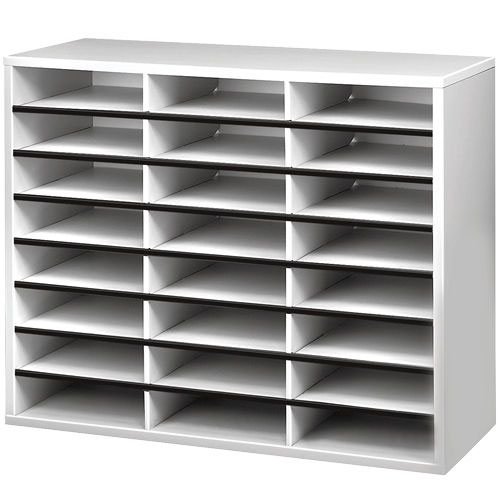 Fellowes Literature Organiser 24 Compartments Grey 25041 Fusion Office