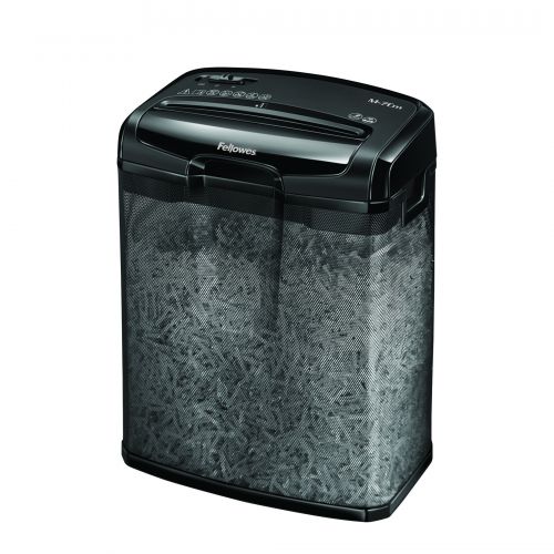 Fellowes M 7cm Cross Cut Shredder Black 4701901 Fusion Office