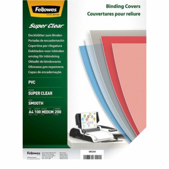 Fellowes Pet A4 Binding Covers 200 Micron Clear Pack 100 5384701 Fusion Office