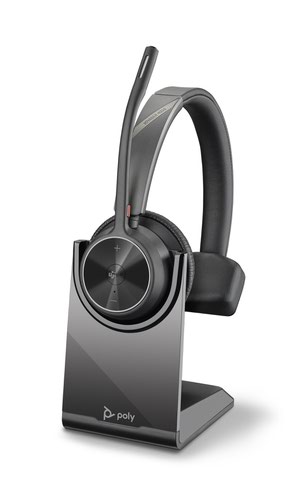 HP Poly Voyager 4310 UC Wireless Microsoft Teams Certified Headset with BT700 Dongle and Charging Stand 77Y93AA