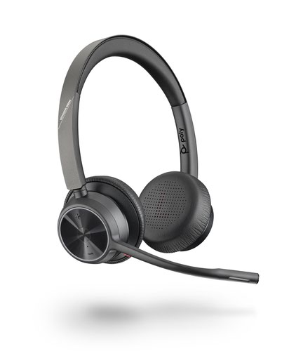 HP Poly Voyager 4320 UC USB-A Wireless Headset and Bluetooth BT700 Dongle 76U49AA