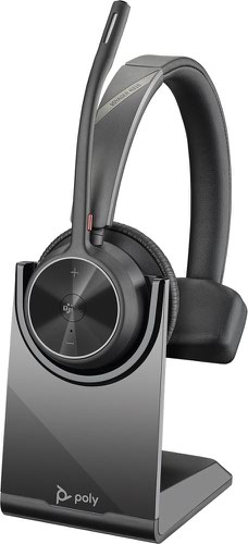HP Poly Voyager 4310 UC USB-A Monaural Headset and BT700 USB-A Dongle with Charging Stand 77Y92AA