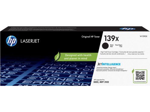 Hewlett Packard Hp 139x Black Laser Toner Cartridge W1390x Fusion Office