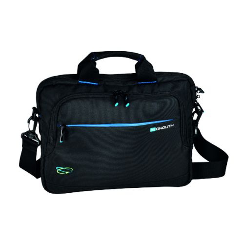 Monolith 3315 Blue Line Chrome Briefcase For Laptops Up To 156 Inch Black Blue 2000003315 Fusion Office