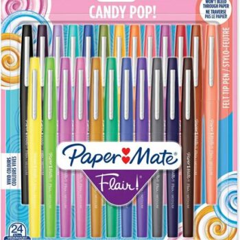 Paper Mate Flair Fibre Tip Pens Pack 24 Medium Candy Pop Assorted 1985617 Fusion Office