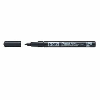 Pentel N50s Permanent Markers Fine Black Bullet Tip Pack 12 N50s A Fusion Office
