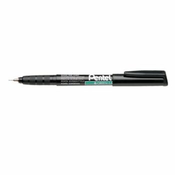 Pentel Nmf50 Permanent Markers Black Superfine Pack 12 Nmf50 Ao Fusion Office