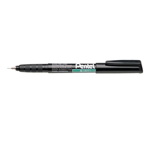 Pentel Nmf50 Permanent Markers Black Superfine Pack 12 Nmf50 Ao Fusion Office
