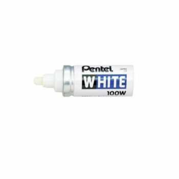 Pentel X100w Permanent Markers White Bullet Tip Pack 12 X100w Fusion Office