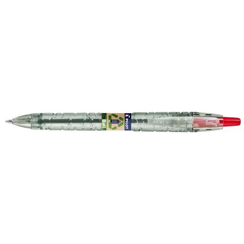 Pilot Ecoball Recycled Red Ballpoint Pens Pack 10 4902505621604 Fusion Office