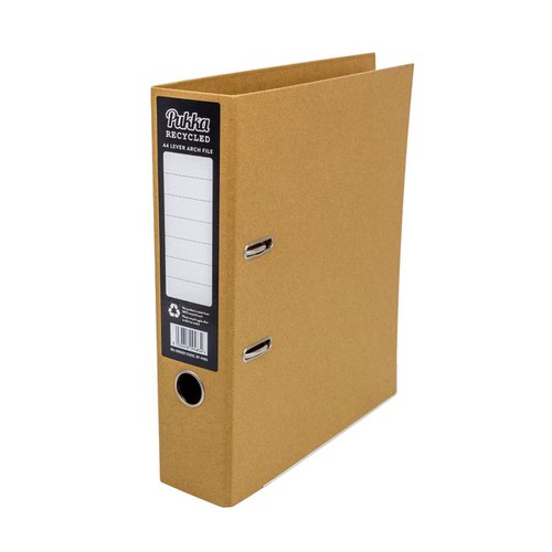 Pukka Pad Kraft Recycled Lever Arch Files A4 Pack 10 Rf 9483 Fusion Office