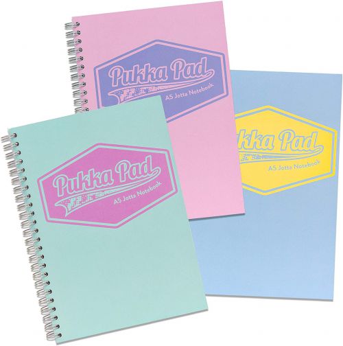 Pukka Pad Pastel A5 Jotta Notepads Wirebound Card Cover Pack 3 8629 Pst Fusion Office