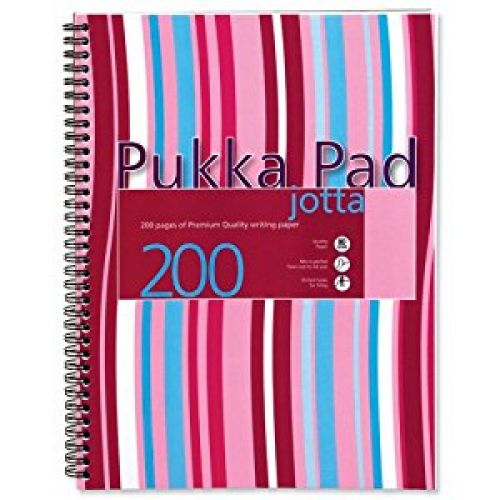 Pukka Pad Stripes Jotta Notebooks A4 Wirebound Polypropylene Cover Pack 3 Jp018 Fusion Office