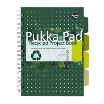 Pukka Recycled Project Books B5 Wirebound Pack 3 6052 Rec Fusion Office