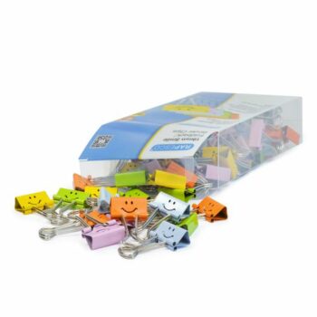 Rapesco 19mm Foldback Clips Smiles Pack 80 1428 Fusion Office