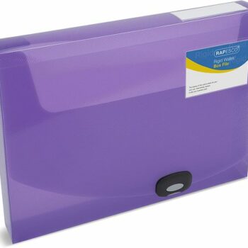 Rapesco 40mm Box File A4 Transparent Assorted Colours Pack 5 1690 Fusion Office