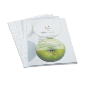 Rapesco Eco Punched Pockets A4 Clear Pack 100 1104 Fusion Office