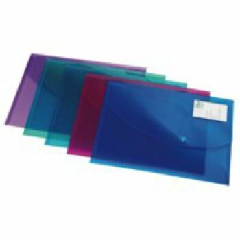 Rapesco Id Popper Wallets A4 Assorted Colours Pack 5 0700 Fusion Office