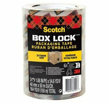 Scotch Box Lock Packaging Tapes 48mm X 50m Rolls Pack 3 3950 Lr3 Dc 7100262924 Fusion Office