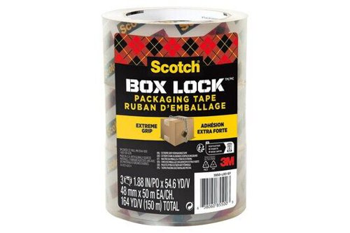 Scotch Box Lock Packaging Tapes 48mm X 50m Rolls Pack 3 3950 Lr3 Dc 7100262924 Fusion Office