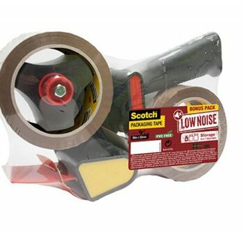 Scotch Heavy Duty Pistol Grip Dispenser 2 Rolls Low Noise Tape 7000095632 Fusion Office