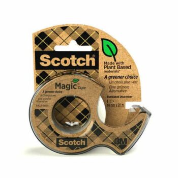 Scotch Magic Tape Plant Based 19mm X 20m Roll Plus Recycled Dispenser 7100082821 Fusion Office