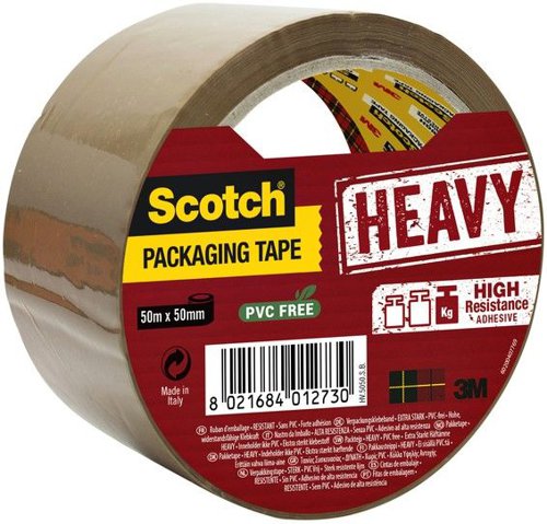 Scotch Packaging Tape Heavy Brown 50mm X 50m Roll 7100094742 Fusion Office